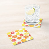 Waterverf Citrus Fruit Pattern Kartonnen Onderzetters (Insitu)