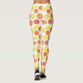 Waterverf Citrus Fruit Pattern Leggings (Achterkant)