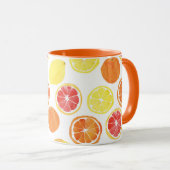 Waterverf Citrus Fruit Pattern Mok (Voorkant rechts)
