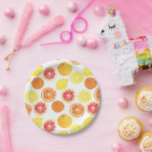 Waterverf Citrus Fruit Pattern Papieren Bordje (Feest)