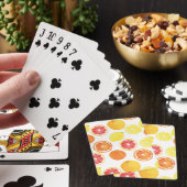 Waterverf Citrus Fruit Pattern Pokerkaarten (Insitu)