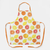 Waterverf Citrus Fruit Pattern Schort (Voorkant)
