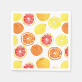 Waterverf Citrus Fruit Pattern Servet (Voorkant)