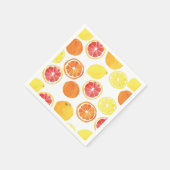 Waterverf Citrus Fruit Pattern Servet (Hoek)