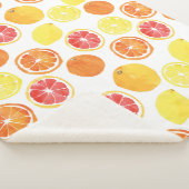 Waterverf Citrus Fruit Pattern Sherpa Deken (3/4)