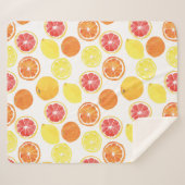 Waterverf Citrus Fruit Pattern Sherpa Deken (Voorkant (horizontaal))