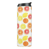 Waterverf Citrus Fruit Pattern Thermosbeker (Gedraaid links)