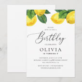Waterverf citrus garden lemon kinderen verjaardag kaart (Voorkant / Achterkant)