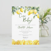 Waterverf Citrus Italiaans Baby shower Kaart (Staand voorkant)