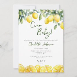 Waterverf Citrus Italiaans Baby shower Kaart