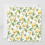 Waterverf Citrus Lemon Baby shower Bedankkaart (Achterkant)