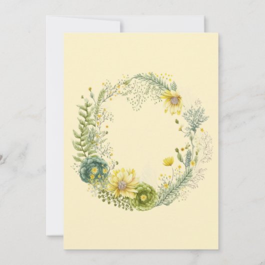 Waterverf Citrus Lemon Destination Wedding Kaart (Achterkant)