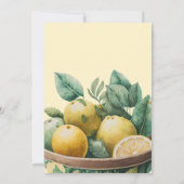 Waterverf Citrus Lemon Destination Wedding Save T The Date (Achterkant)