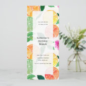 Waterverf Citrus Lemon Limoen Bloemen Generieke Pa Kaart (Staand voorkant)