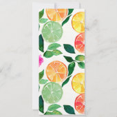 Waterverf Citrus Lemon Limoen Bloemen Generieke Pa Kaart (Achterkant)