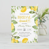 Waterverf Citrus Lemon Vrijgezellenfeest Kaart (Staand voorkant)