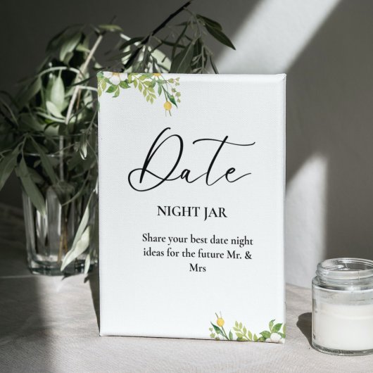 Waterverf Citrus Lemon Vrijgezellenfeest trouwteke Reclamebord Met Voetstuk