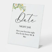 Waterverf Citrus Lemon Vrijgezellenfeest trouwteke Reclamebord Met Voetstuk (Voorkant)