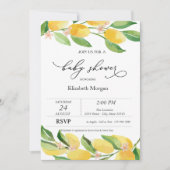 Waterverf Citrus Lemons Baby shower Kaart (Voorkant)