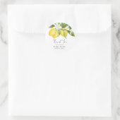 Waterverf Citrus Lemons Vrijgezellenfeest Favor Ronde Sticker (Tas)