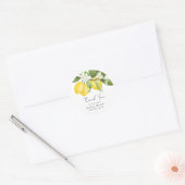 Waterverf Citrus Lemons Vrijgezellenfeest Favor Ronde Sticker (Envelop)