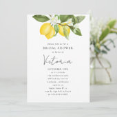 Waterverf Citrus Lemons Vrijgezellenfeest Kaart (Staand voorkant)