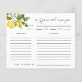 Waterverf Citrus Lemons Vrijgezellenfeest Recipe K (Voorkant)