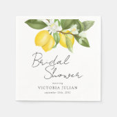 Waterverf Citrus Lemons Vrijgezellenfeest Servet (Voorkant)