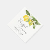 Waterverf Citrus Lemons Vrijgezellenfeest Servet (Hoek)