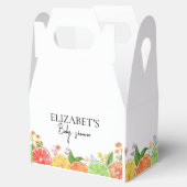 Waterverf Citrus Little Cutie Baby shower Bedankdoosjes (Geopend)