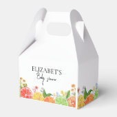 Waterverf Citrus Little Cutie Baby shower Bedankdoosjes (Voorkant Zijde)