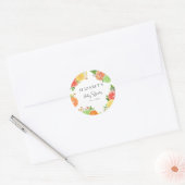 Waterverf Citrus Little Cutie Baby shower Ronde Sticker (Envelop)