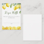 Waterverf Citrus Luier Raffle Baby shower Informatiekaartje (Voorkant / Achterkant)