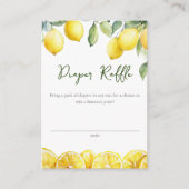 Waterverf Citrus Luier Raffle Baby shower Informatiekaartje (Voorkant)