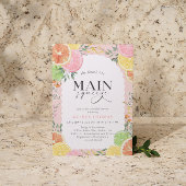 Waterverf Citrus Main Squeeze Vrijgezellenfeest Kaart