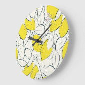 Waterverf Citrus Naadloze Patroon Grote Klok (Hoek)