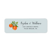 Waterverf Citrus Oranje fruitretour Etiket (Voorkant)