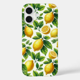 Waterverf Citrus Patroon iPhone 16 Hoesje
