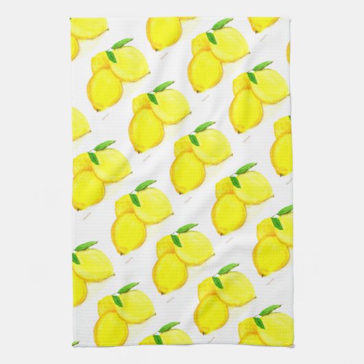 Waterverf Citrus Pattern Theedoek (Verticaal)