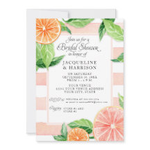 Waterverf Citrus Pink Grapefruit Vrijgezellenfeest