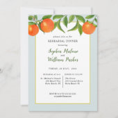 Waterverf Citrus Rehearsal Dinner Invitation Kaart (Voorkant)