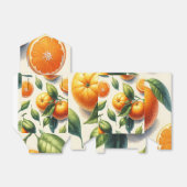 Waterverf Citrus Sinaasappel bladeren bruiloft Bedankdoosjes (Uitgevouwen)