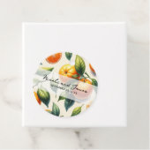 Waterverf Citrus Sinaasappel bladeren bruiloft Bedankjes Labels (In situ)