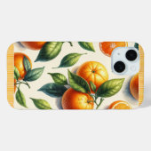 Waterverf Citrus Sinaasappel bladeren bruiloft Case-Mate iPhone Case (Achterkant (horizontaal))