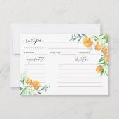 Waterverf citrus sinaasappel - recept - kaart (Voorkant)