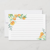 Waterverf citrus sinaasappel - recept - kaart (Achterkant)