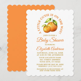 Waterverf Citrus Sinaasappels een kleine kabelscho Kaart