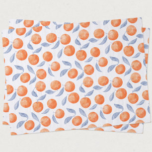 Waterverf Citrus Sinaasappels Mediterraan Tissuepapier