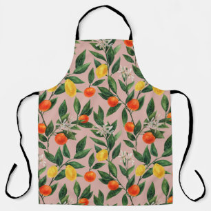 Waterverf Citrus takken Ornament Patroon Schort
