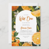 Waterverf Citrus Wild One Baby shower Kaart (Voorkant)